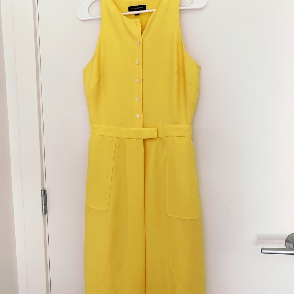 Banana Republic Yellow Sleeveless Dress